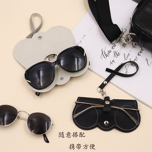 Amazon's best-selling glasses storage box hanging bag type portable sunglasses storage bag retro glasses soft bag wholesale