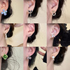 Silver needle, earrings with bow, silver 925 sample, simple and elegant design, light luxury style, internet celebrity, wholesale