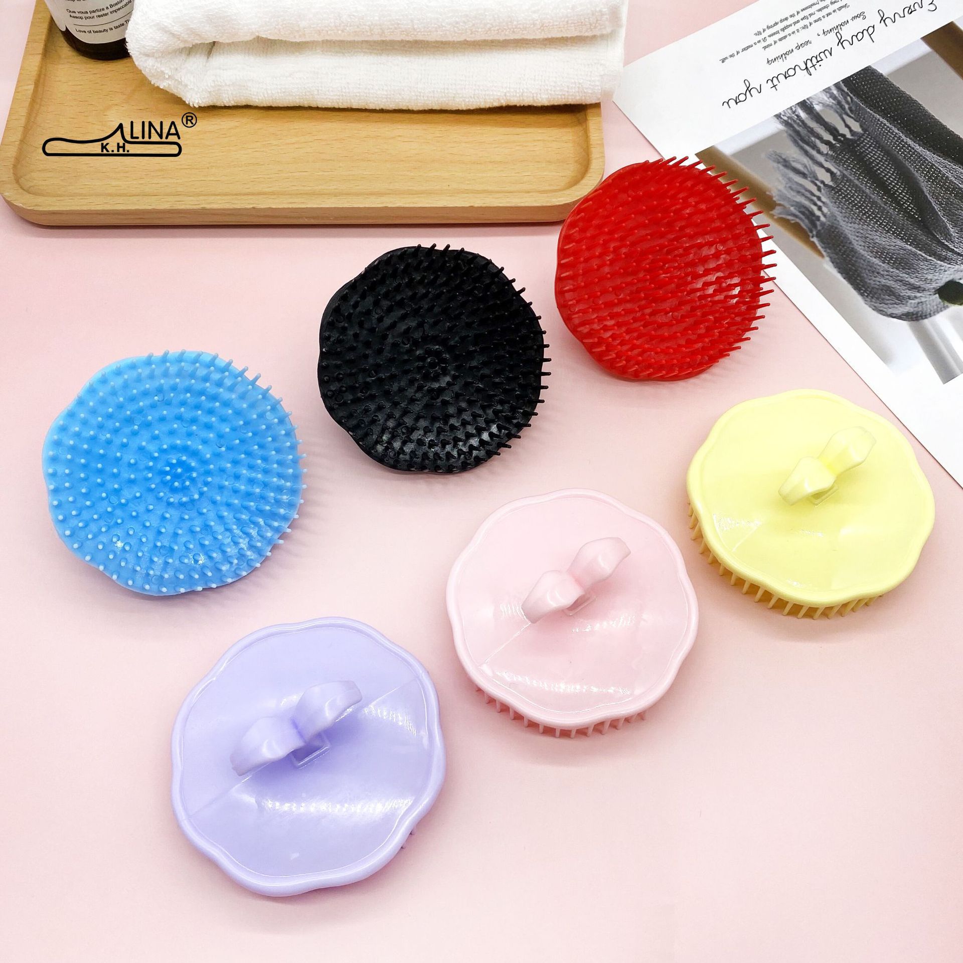 KH Lina massage Shampoo brush Head Massage comb Shampoo and comb scalp Massager Supplying goods in stock