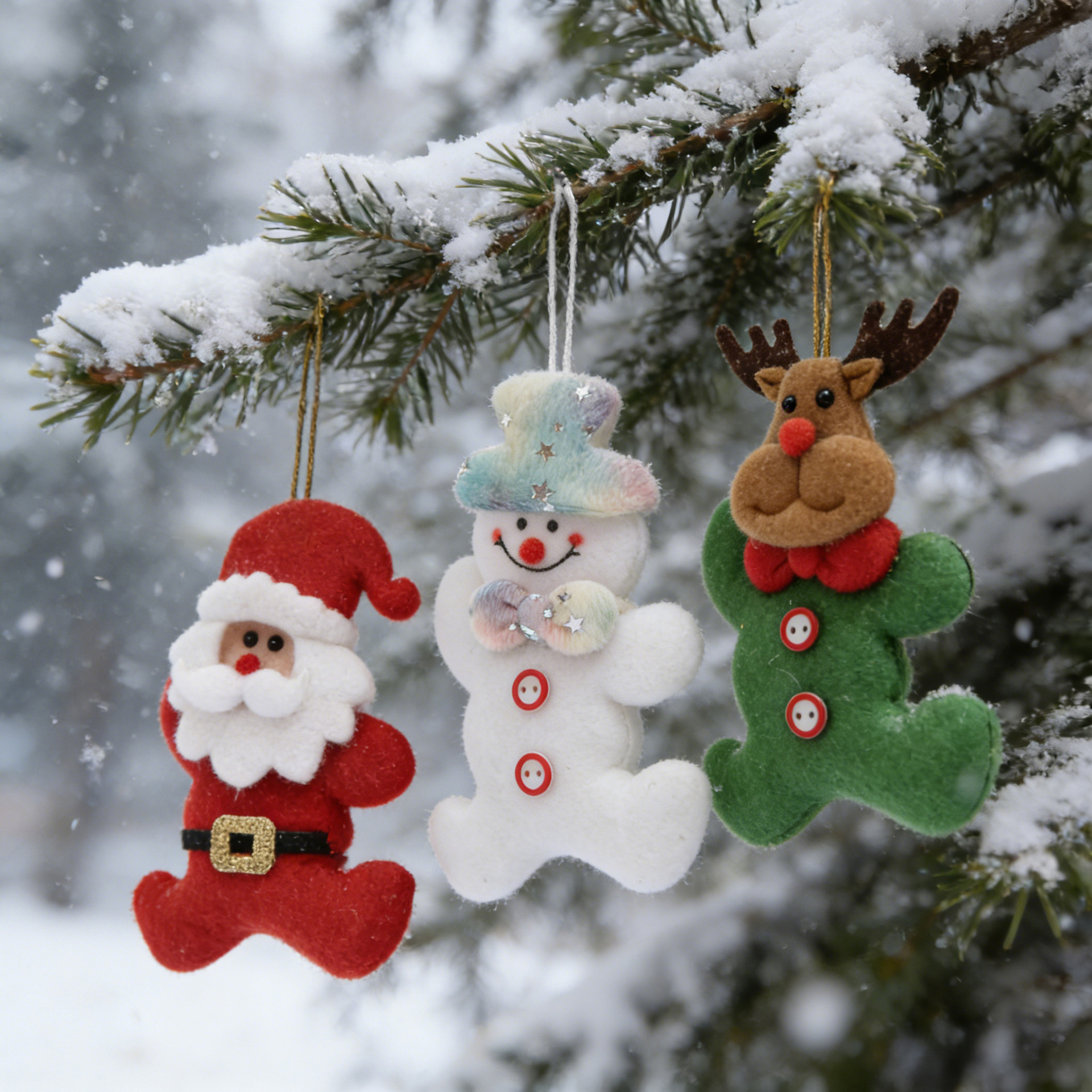 2026 nuevo fieltro colgante de Navidad Papá Noel muñeco de nieve reno decoración accesorios de árbol de Navidad hechos a mano DIY