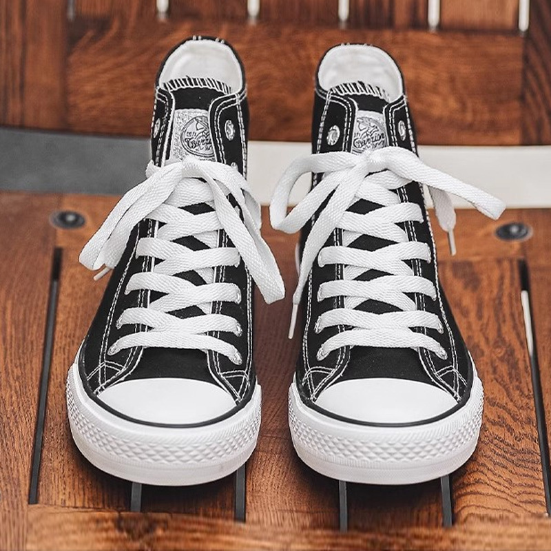 Zapatos de lona domésticos para hombres y mujeres, zapatos de lona de caña alta, zapatos modernos y versátiles, zapatillas transpirables de verano 2024