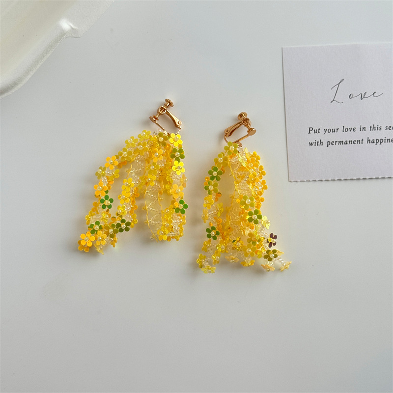 25g Weight Silver Ear Needle Material Drop Earrings Classification 1 Pair Quantity Holiday, Daily Occasion PVC Material Colorful Pattern All Seasons Season Women's Gender Sequins Design Elegant, Ethnic Style Style 1 Pair Elegant Ethnic Style Colorful Sequins PVC Drop Earrings 12