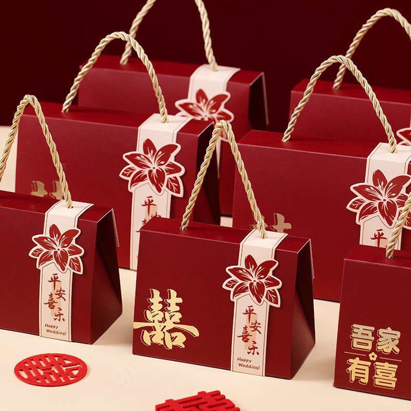 卸売結婚式のキャンディーボックス 2025 新しい中国風の結婚式のキャンディーギフトボックスポータブル結婚式のキャンディーボックスとハイエンドの包装箱|undefined