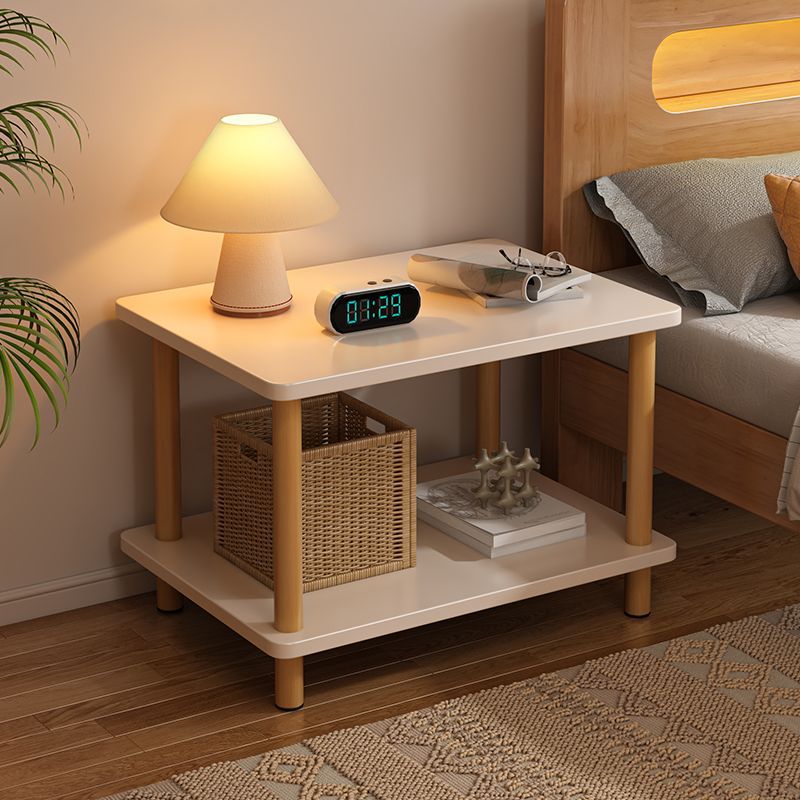 Mesita de noche Mesita de noche simple y moderna, dormitorio de alquiler, borde estrecho, estante de almacenamiento de almacenamiento, mesita de noche