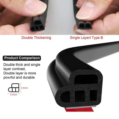 Vehicle Sealing Strip self-adhesive door soundproofing strip B-type