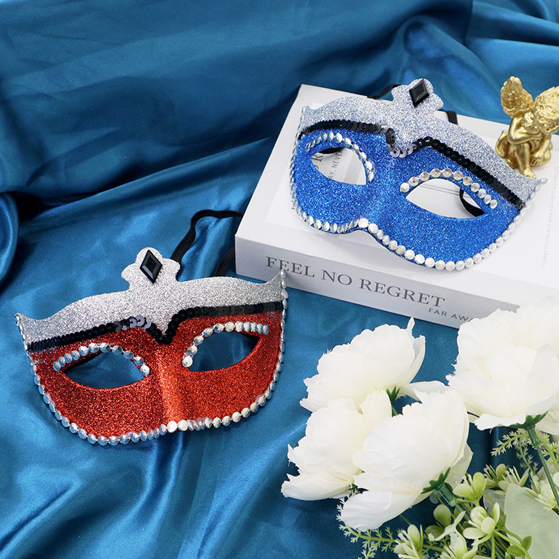 Ball de Halloween polvo máscara de mitad de cara máscara de baile de maquillaje damas disfraz de props máscara de fiesta