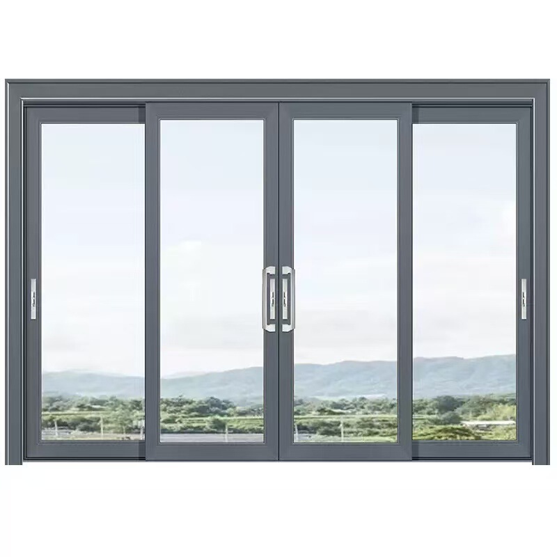 Foshan Manufacturer Customizes Heavy-Duty Sliding Doors for Balconies and Kitchens, Two-Track, Three-Track, Three-Panel Sliding Doors with Screen