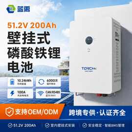 51.2v200AH壁挂式储能电池10度电家用太阳能储能系统磷酸铁锂电池