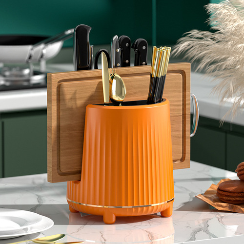 Knife holder storage rack rotating knife holder chopsticks and knife storage rack all-in-one home kitchen special kitchen knife holder chopping board rack