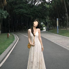2025中式新款连衣裙法式蕾丝吊带开衫套装夏季长款外搭开衫