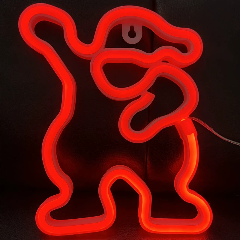 LED неоновая модель-лампа (Tetton) — USB + батарея, различные формы и цвета, декоративная 27×20×2.8 см
