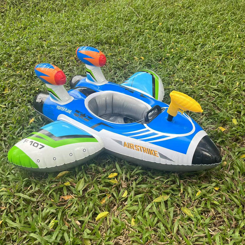Flotador de piscina con forma de avión, juguete flotante, flotador montable, bote inflable, flotador de tanque, flotador infantil.