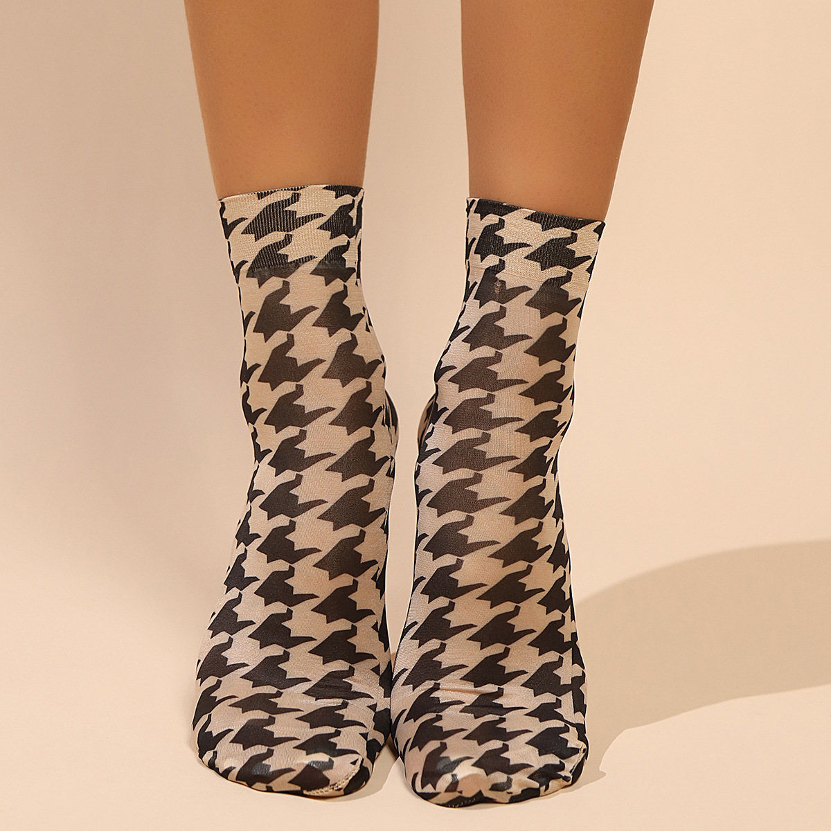 물떼새 격자 양말