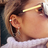Fashionable retro earrings, ear clips, pendant, European style, simple and elegant design