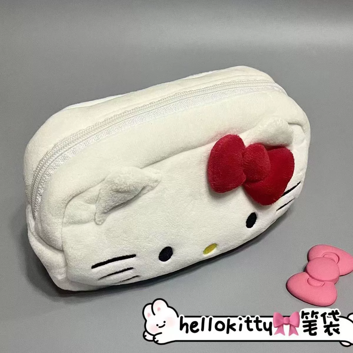 Кейс для карандашей Sanrio плюшевый, вместительный футляр для канцелярии, милый