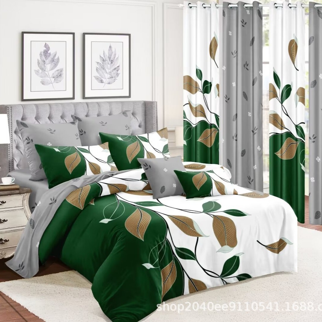 Ropa de cama de cuatro piezas con impresión transfronteriza, ropa de cama de tres piezas, funda de edredón, funda de edredón de primavera y verano infantil, venta al por mayor