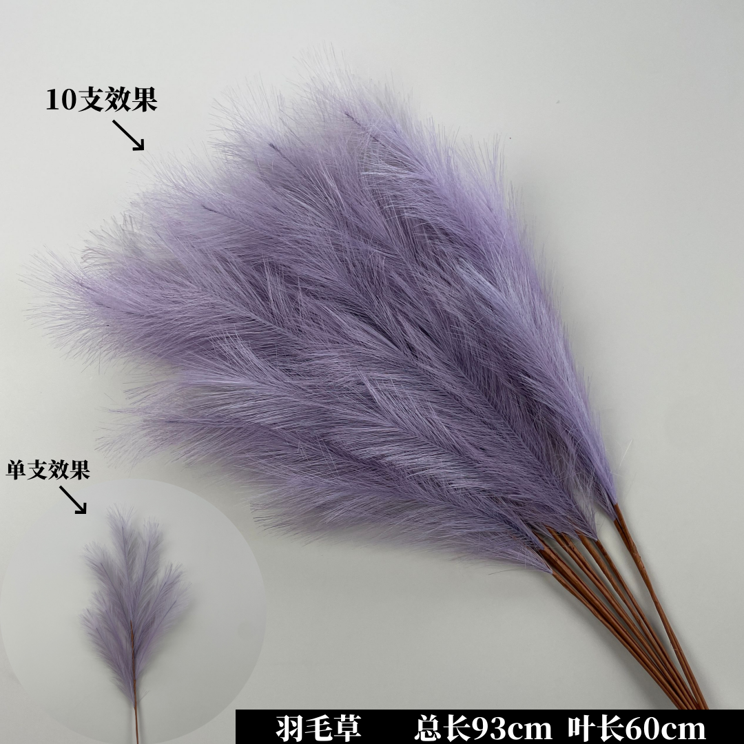 보라색 깃털 잔디