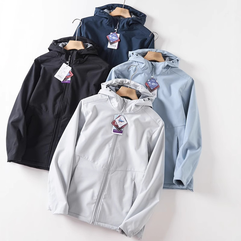 Dijia Outdoor Three-Proof Jacket for Men and Women, Autumn and Winter Composite Fleece Hooded Soft Shell Jacket, Warm Jacket, Men's Coat