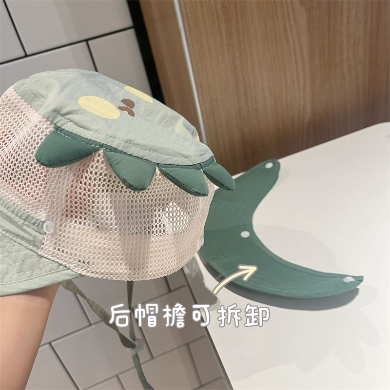 Sombrero de protección solar para niños, red completa de verano, chal de aleros grandes, sombrero para el sol para niñas, bebé transpirable, sombrero para el sol para niños, sombrero para pescador