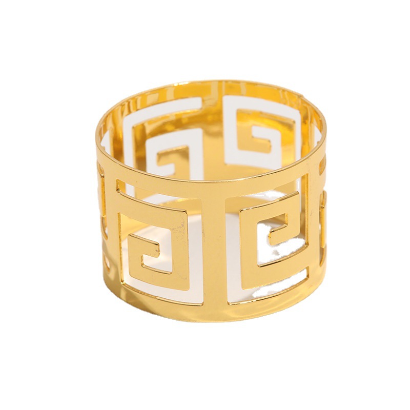 Nuevo hotel Boca tela anillo comida occidental palabra servilleta hebilla servilleta anillo metal vajilla Mesa servilleta anillo