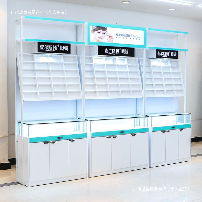 眼镜展示柜眼镜店柜台快时尚眼镜展柜铁架玻璃中岛陈列货架眼镜柜