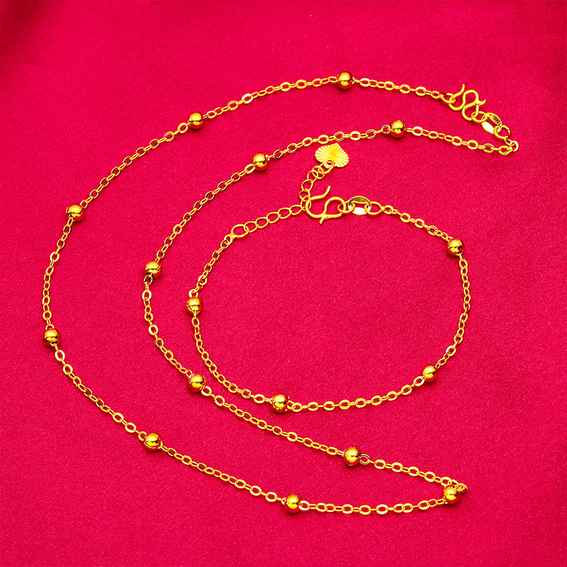 Bijoux unisexes Collier de perles en or à la mode Bracelet de bijoux collier bracelet_voghion.com