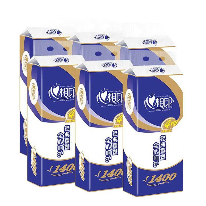 Рулонная бумага для печати от сердца к сердцу 140 г четырехслойная Бытовая туалетная бумага мягкая туалетная бумага Фабрика Прямые почтовые расходы