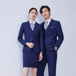 Workwear Men's Suit Gray Business Attire Formal Teacher Female Suit 4S Store Car Sales Work Clothes