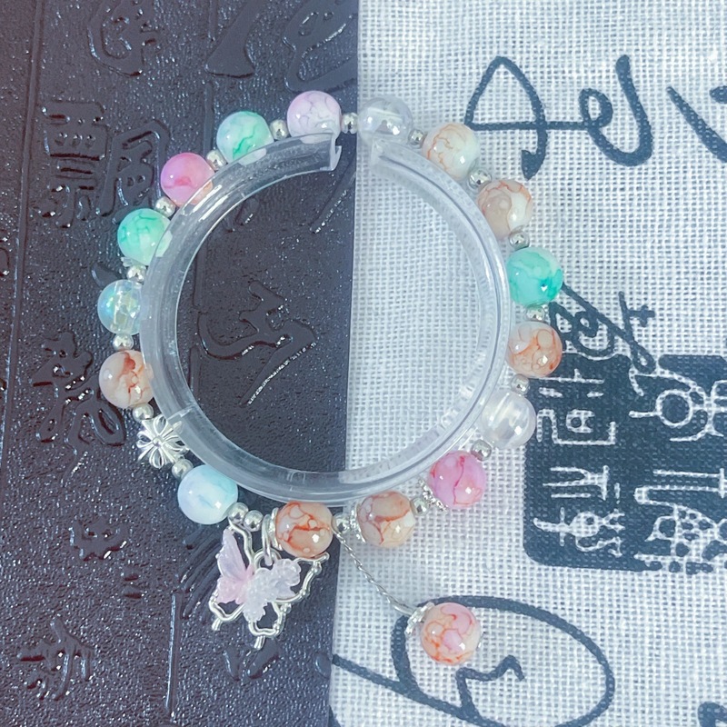 春日手链森系甜美流星琉璃手链女闺蜜天蓝显白系百搭手串小众批发|undefined