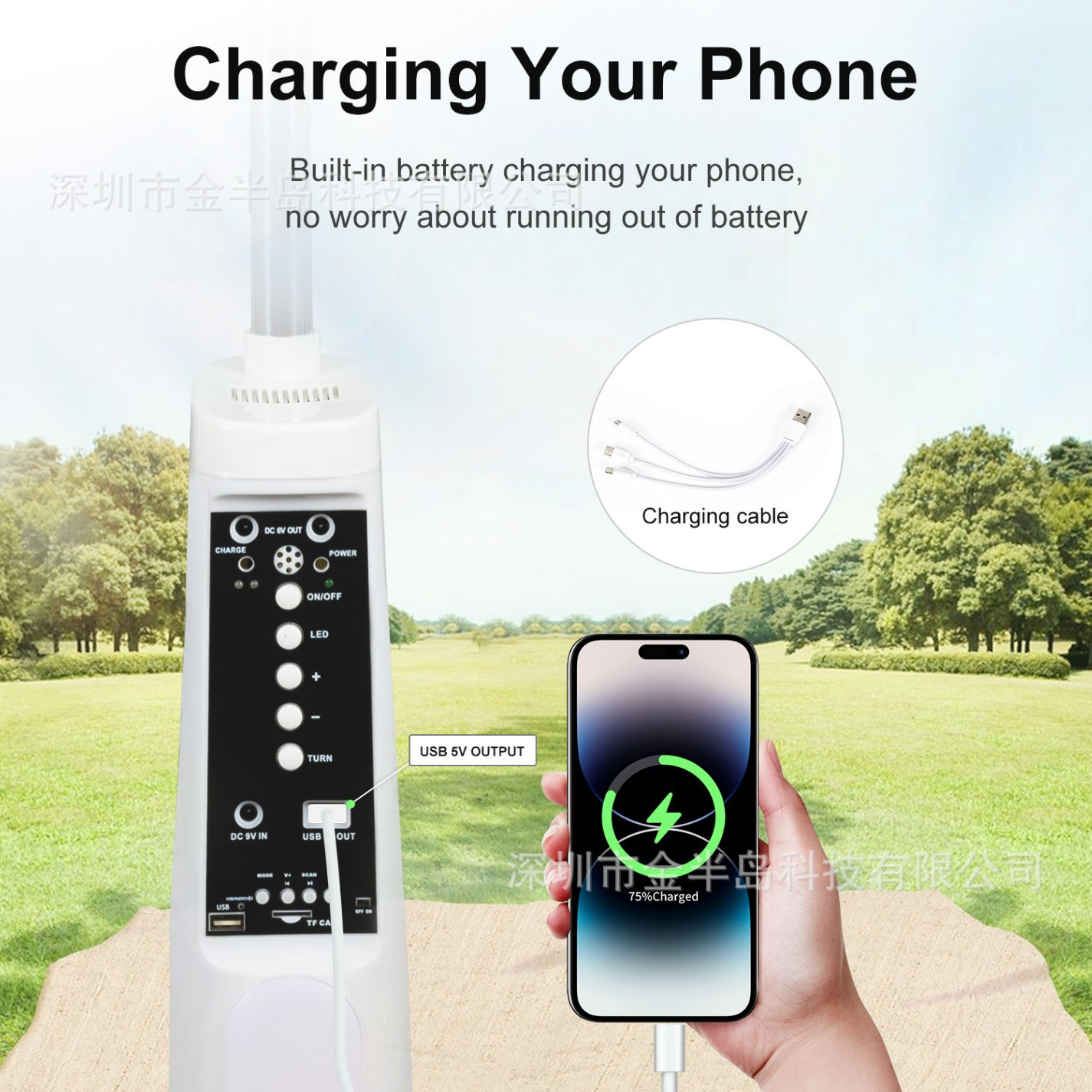 Ventilador solar Bluetooth sin escobillas con ventilador de carga de música Ventilador eléctrico de carga de 18 pulgadas Ventilador de piso Hogar independiente