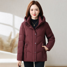 正品撤柜白鹅绒羽绒服女2025新款洋气大码年轻妈妈轻薄保暖外套潮