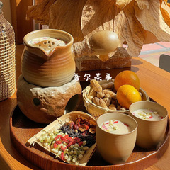 ネット赤缶ミルクティー茶屋茶室焼き茶囲炉煮茶ティーポット単瓶炭焼きストーブセットは電気を焼くことができる