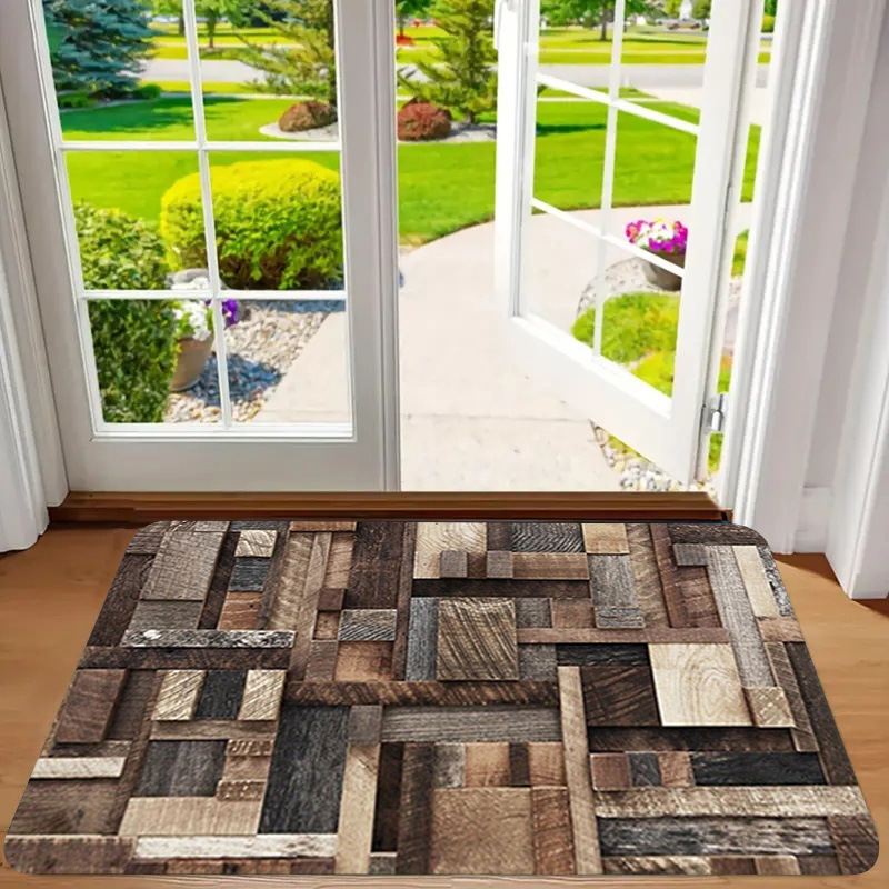 Alfombra de franela estampada, estilo playa, antideslizante, resistente a la suciedad, resistente al desgaste, alfombra para la entrada, dropshipping transfronterizo Y2.