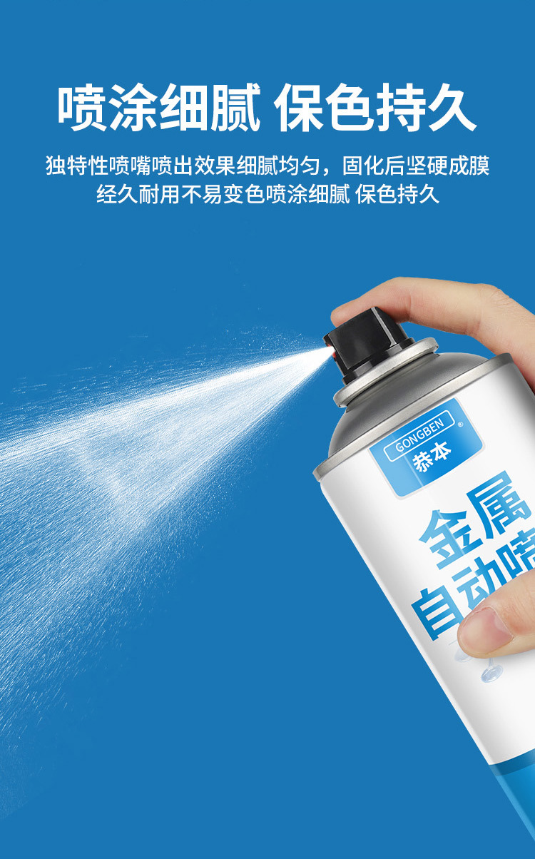 Anti-Rust Paint Self-Spray Paint for Automobiles, Rust-Free and Anti-Corrosion Metal Paint, Stainless Steel Outdoor Waterproof Hand Spray Paint