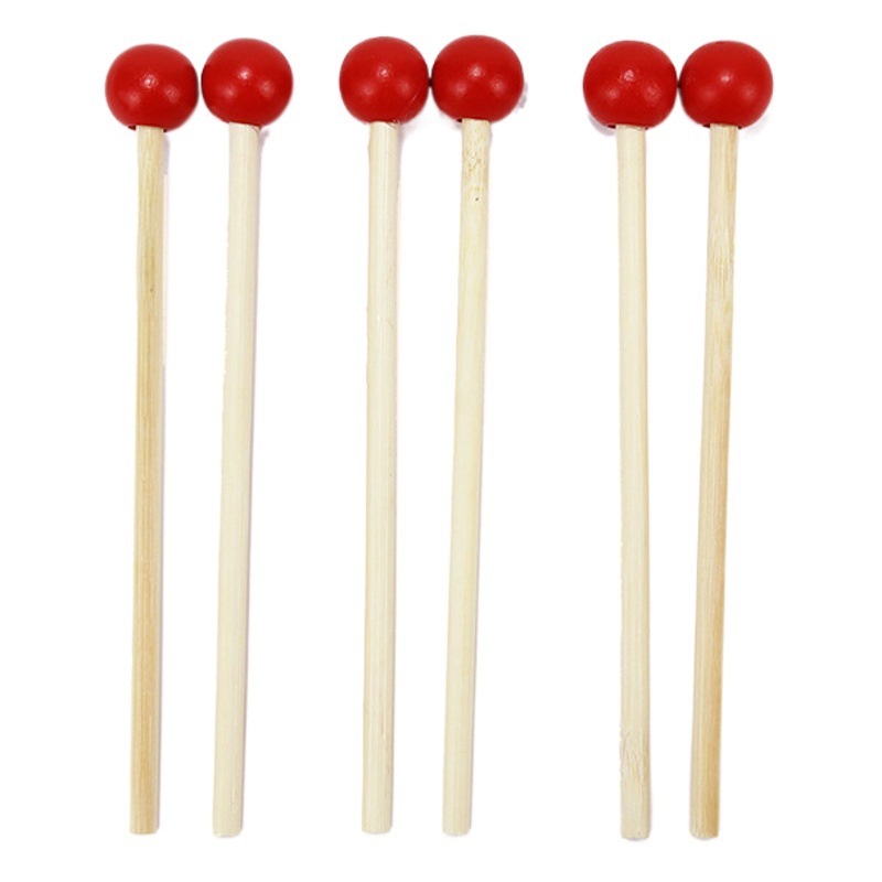 Factory Direct Sales Wooden Children's Toys Eight-Tone Hand-Knocking Stick Musical Instrument Accessories Rubber Hammer Early Education Toys Wholesale