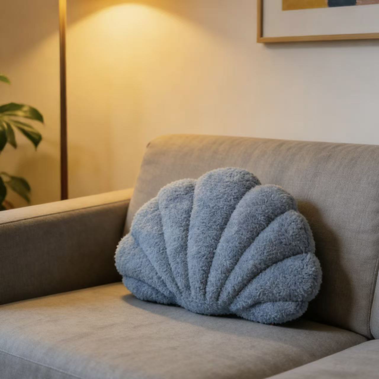 Zhang Yixing's Same Style Plush Shell-Shaped Pillow for Home Aquarium Decoration, Sofa Office Marine Animal Pillow