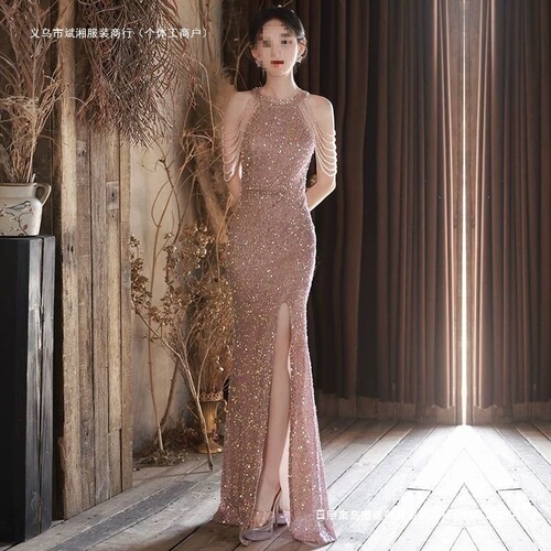 An Exquisite Late-Night Gown for Women - New Lightweight Luxury, Unconventional, Sparkling, Suitable for Hostesses - Wholesale and Retail