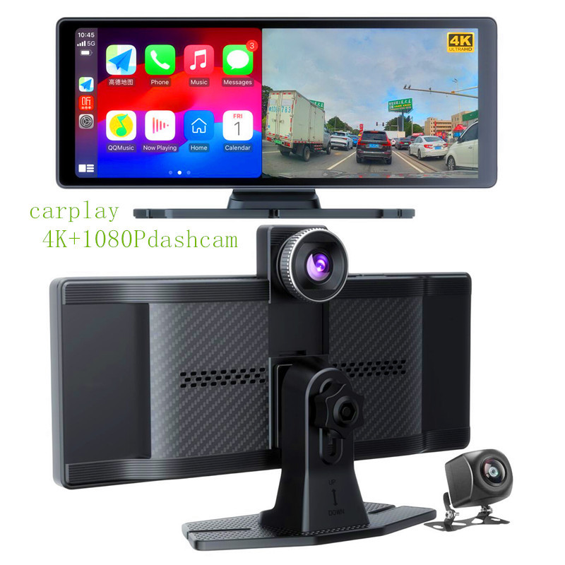 4K+1080P İki Kameralı Avtomobil Videoqeydiyyatçısı Wi-Fi ilə