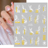 Nail stickers, platinum marble line adhesive fake nails for nails, suitable for import, new collection