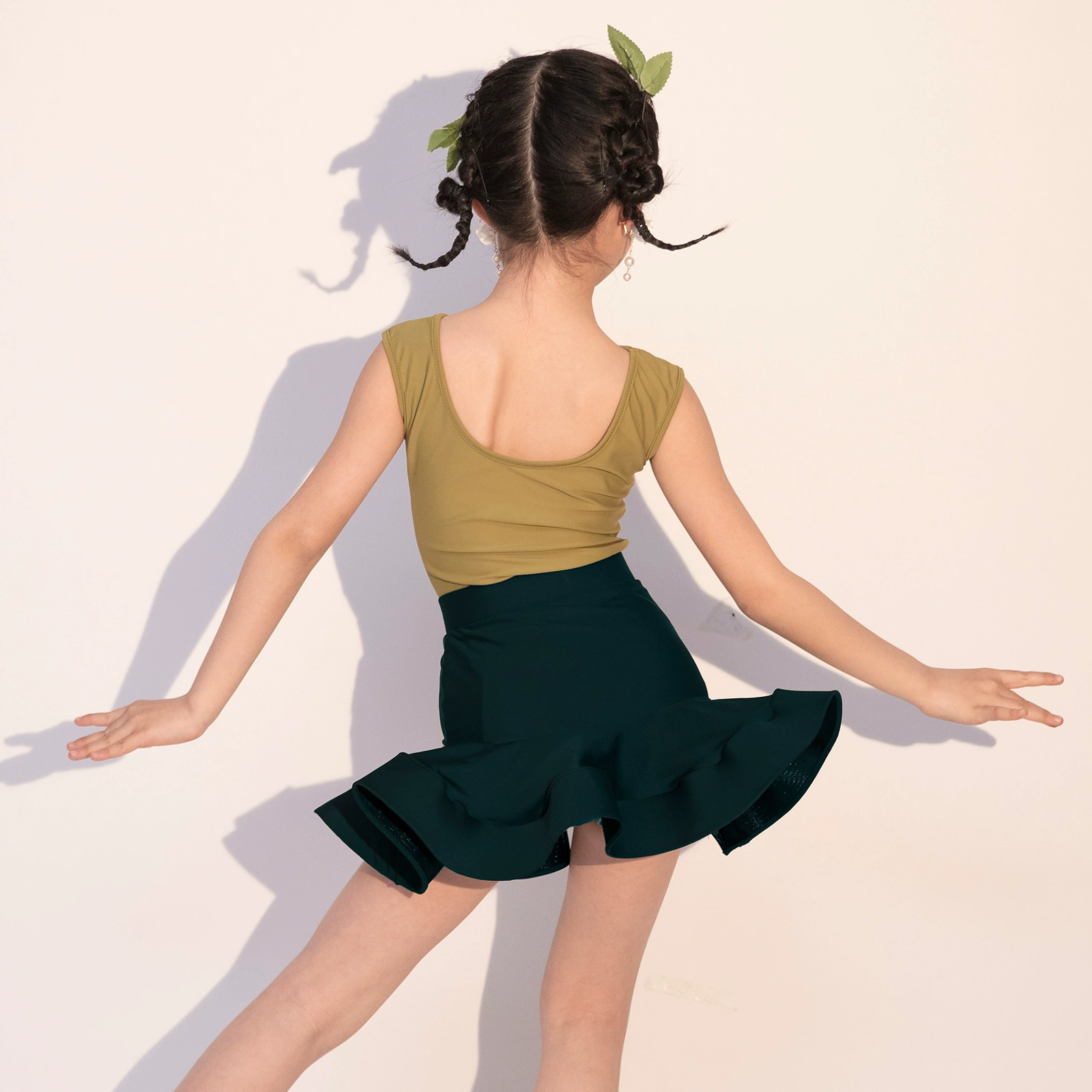 Одежда для латиноамериканских танцев GTY, высококачественная новинка 2023 года, летняя одежда для тренировок и выступлений для девочек, детская танцевальная одежда L22256