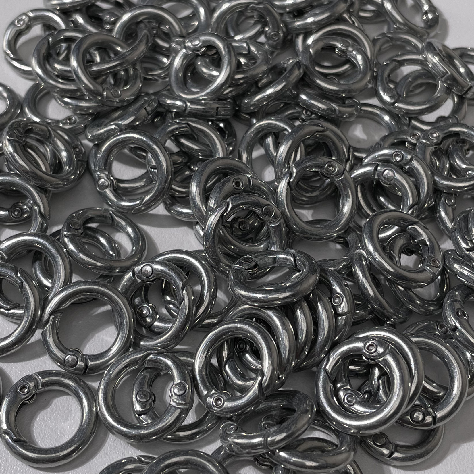 Gancho de resorte abierto de aleación de zinc para equipaje, hebilla de resorte, gancho para colgar vasos de equipaje, llavero de anillo abierto image 35