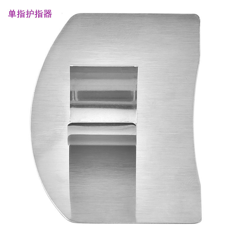 Cortador de verduras de cocina anti-corte dispositivo hogar multifunción armadura de dedo 430 cortador de verduras de acero inoxidable doble dedo protector al por mayor