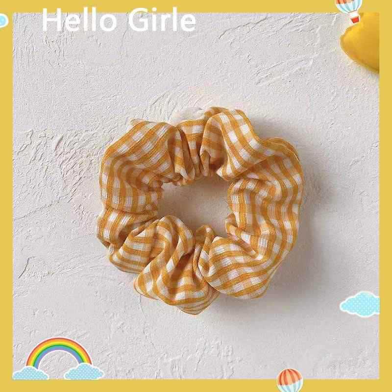 Encaje de flor coreana Encaje de intestino grueso Anillo de cabello femenino Cabeza de flor de viento pastoral Cuerda de cabeza de bola de gran tamaño Accesorios para el cabello de alta calidad