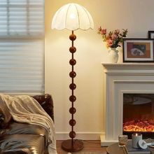 落地灯客厅沙发旁边中古风复古侘寂风美式极简创意卧室装饰立式灯