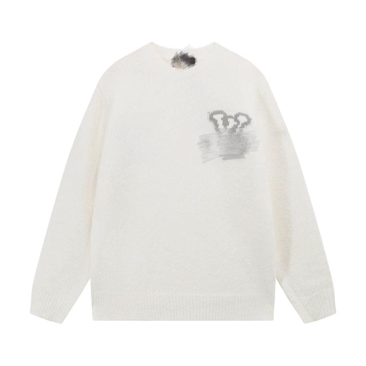 Cross-border foreign trade vLuya 25SS Autumn/Winter large logo round neck jacquard knitted sweater factory for men and women