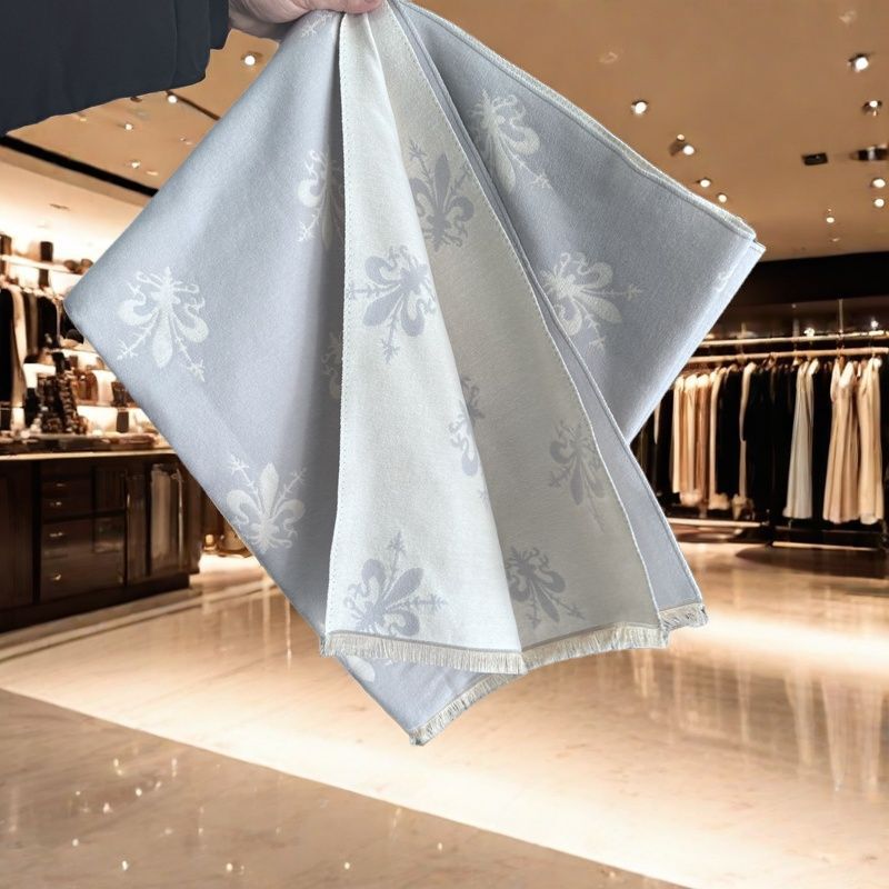 The Link Cannot Be Used for Shipping. Women's Winter Scarf with Florence Iris Flower Pattern, Shawl and Neck Warmer 1201