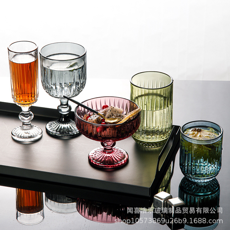 Mayorista de tazas de vino de champán tazas de helado tazas de color de estepa europeas creativas elegances utensilios de hotel