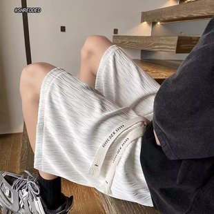 Ice Silk Texture American Sports Shorts Men's Summer Thin Youth Trendy Loose Casual Pants