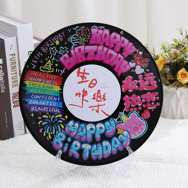 Creative vinyl DIY graffiti birthday gift