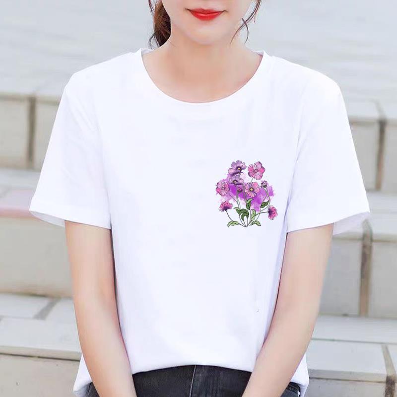 작은 그림 흰색 티셔츠 NX-9E